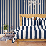 400TC Stripe Border Frame Cotton Sateen Duvet Cover Set