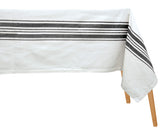 Cotton Striped Tablecloth - Rectangle Tablecloths
