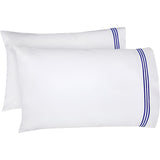 400TC Triple Embroidery Cotton Sateen Pillowcases (Set Of 2)