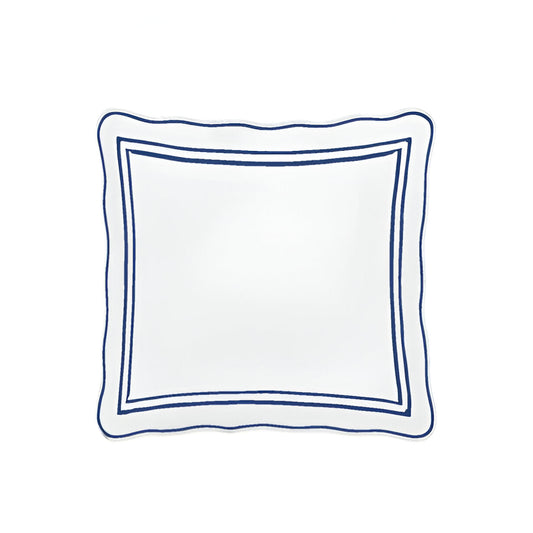 400TC Wavy Embroidery & Border Cotton Sateen Solid Euro Sham
