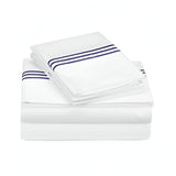 500TC Cotton Triple Embroidery Sateen Solid Sheet Set