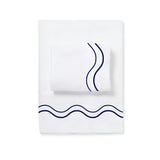 Double Wavy Embroidered Cotton Sheet Set