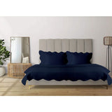 Wavy Textured Knitted Cotton Coverlet