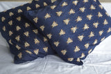 Honey Bee Embroidery Pillow Cover (Set of 1)