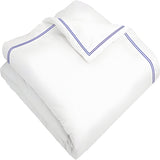 400TC Cotton Double Edge Embroidery Sateen Solid Duvet Cover Set