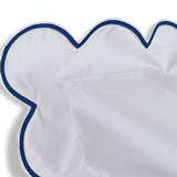 400TC Cotton Scallop Embroidery Sateen Solid Duvet Cover Set