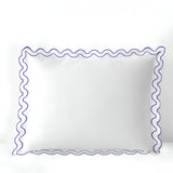 400TC Reverse U Shape Embroidery Cotton Solid Euro Sham