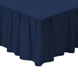400TC Sateen Solid Cotton Gathered Bed Skirt