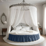 400TC Sateen Solid Cotton Gathered Round Bed Skirt