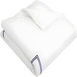 400TC Cotton Double Embroidery Sateen Solid Duvet Cover Set
