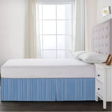 Detachable Wrap Around Polyester Ticking Stripe Tailored Bed Skirt