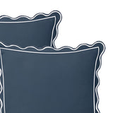 400TC Luxurious Scallop Embroidery & Border Cotton Euro Sham