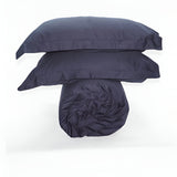 400TC Sateen Solid Cotton Round Duvet Cover Set
