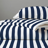 400TC Stripe Border Frame Cotton Sateen Duvet Cover Set
