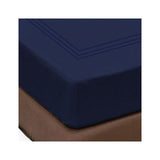 400TC Luxurious Triple Embroidery Sateen Solid Cotton Fitted Sheet