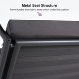 PURPLE LEAF Outdoor Porch Swing with Stand, 3-seat Swing Chair