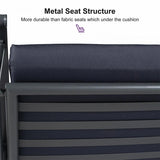 PURPLE LEAF Outdoor Porch Swing with Stand, 3-seat Swing Chair