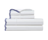 Scalloped Edge Bedding - Navy