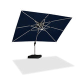 PURPLE LEAF SUNBRELLA Solar Cantilever Umbrella with Lights for Outdoor Patio
