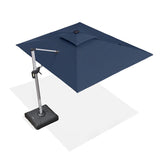 PURPLE LEAF SUNBRELLA Solar Cantilever Umbrella with Lights for Outdoor Patio