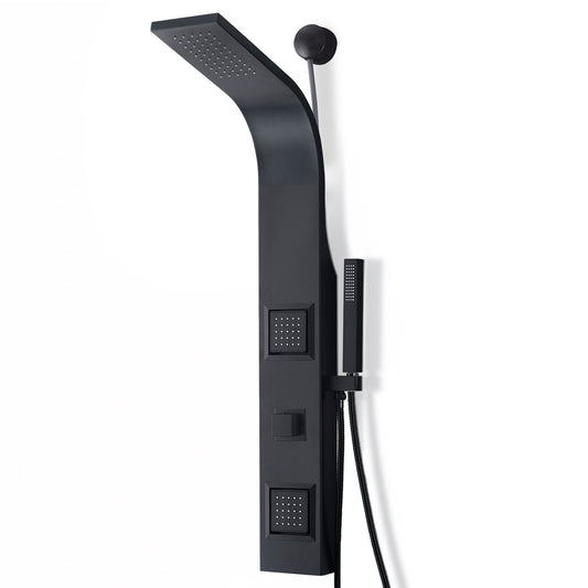 Aura Series 39 in. 2-Jetted Full Body Shower Panel System with Rainfall Showerhead and Spray Wand