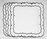 Black Scalloped Napkins