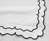 Black Scalloped Napkins