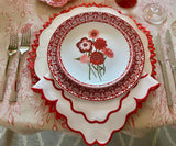 Red Scalloped Napkins