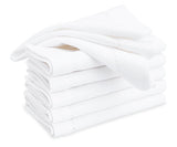 White Hemstitch Cotton Napkins - 12 inch