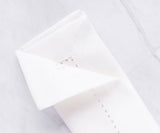 White Hemstitch Cotton Napkins - 12 inch