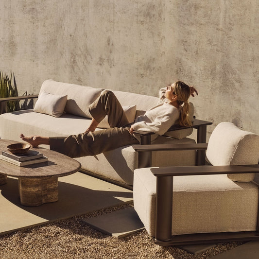 Newport Aluminum Sofa 108"