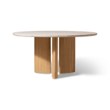 Newport Teak Round Dining Table 60"