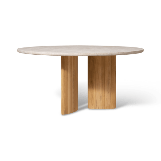 Newport Teak Round Dining Table 60"