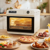 Ciarra Nosh Oven Pro | 12-In-1 Steam Oven With Air Fryer XL 1600 Watt Portable Countertop Oven Toaster Oven 25.4QT CASO24-W