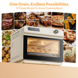 Ciarra Nosh Oven Pro | 12-In-1 Steam Oven With Air Fryer XL 1600 Watt Portable Countertop Oven Toaster Oven 25.4QT CASO24-W