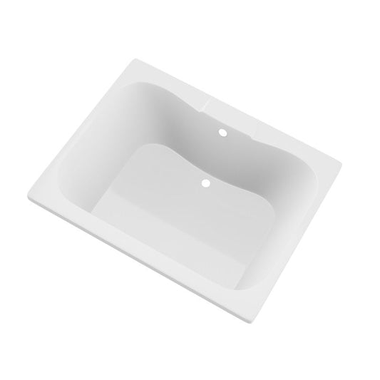 Alya 5 ft. Acrylic Center Drain Rectangular Bathtub in White