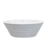 Nimbus 5.6 ft. Acrylic Center Drain Freestanding Bathtub in Glossy White