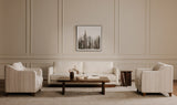 Hewitt Accent Chair Beige Stripe