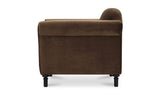 Harmony Accent Chair Dark Brown Faux Mohair