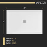 Stellar Series 76 in. x 45-48 in. Sliding Frameless Shower Door with Alcove Shower Base - Multiple Finishes