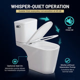 ANZZI Nesso 1.6 GPF Upflush Macerating Toilet System, Comfort Height, Soft-Close Lid, Powerful 0.8 HP Pump (26 ft Vertical / 197 ft Horizontal), Multi-Fixture Capacity, White
