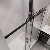 Rhodes Series 45 to 48 in. x 76 in. Sliding Frameless Shower Door with Tsunami Guard Tempered Glass