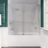 Don Series 56 to 60 in. x 62 in. Frameless Sliding Tub Door