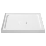 ANZZI Titan 36" x 36" Corner Shower Pan, Durable Marine Grade Acrylic, cUPC Certified, Center Drain, Slip-Resistant Flooring, White Finish