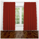 Scallop Luxurious Polyester Curtain (Set of 2)