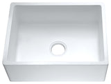 ANZZI Roine Reversible Farmhouse Sink (24" L x 9.06" H), Single Basin, Solid Surface ANZZI Stone, Non-Porous, Easy Clean, Lifetime Warranty