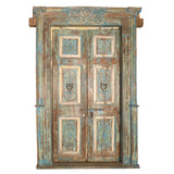 Wood Door With Frame, 39 x 77.5"