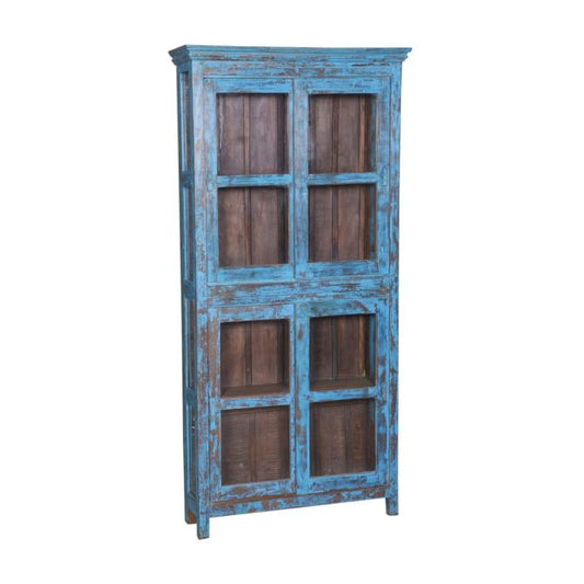 Tall Curio Cabinet in Teal