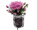 Galvanized Metal Flower Organizer Frog Lid for Mason Jars