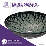 Bravo Series Deco-Glass Vessel Sink in Lustrous Black